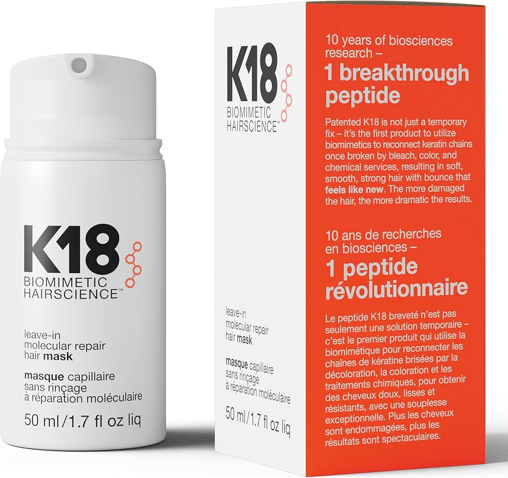 K18 Biomimetic Hairscience Leave-In Molecular Repair Hair Mask, 1.7 fl oz